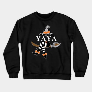 yaya witch halloween Crewneck Sweatshirt